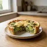Quiche savoureuse aux brocolis et épinards frais