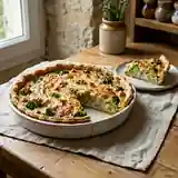 Quiche savoureuse aux brocolis et jambon pour une personne