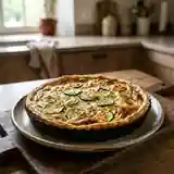 Quiche savoureuse aux courgettes et chèvre frais