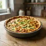 Quiche savoureuse aux courgettes et crabe frais