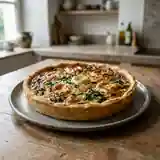 Quiche savoureuse aux épinards frais et chèvre fondant
