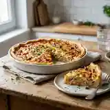 Quiche savoureuse aux lardons et oignons pour un repas complet