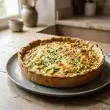 Quiche savoureuse aux poireaux frais et ciboulette