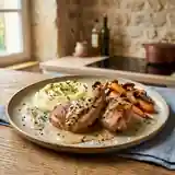 Râbles de lapin au poivre noir et crème onctueuse