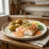 Raie à la sauce rose délicate et savoureuse
