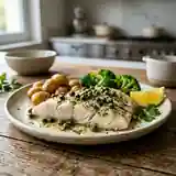 Raie aux câpres à la sauce citronnée