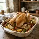 Recette traditionnelle de Faverolles au poulet et légumes