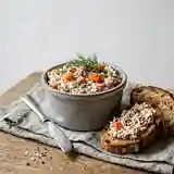 Rillettes gourmandes aux deux saumons fumé et frais