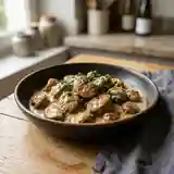 Rognons de porc à la moutarde crémeux et savoureux