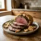 Rôti de bœuf en croûte de sel et herbes