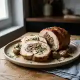 Rôti de dinde aux marrons et crème onctueuse