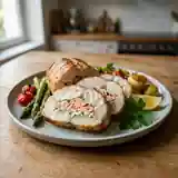 Rôti de lotte farci au saumon : recette gourmande et raffinée