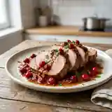 Rôti de porc aux airelles et à la moutarde : recette savoureuse et facile