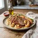 Rôti de porc aux crevettes et langoustines : recette gourmande et raffinée