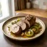 Rôti de porc aux kiwis caramélisés
