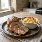 Rôti de porc facile accompagné d'un gratin savoureux