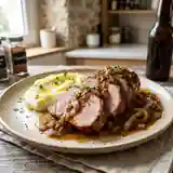 Rôti de porc fondant à la bière et à la cannelle