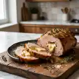 Rôti de Porc Fondant au Fromage et Herbes Aromatiques