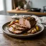 Rôti de porc fondant au saindoux d'Hortensia : recette gourmande et savoureuse