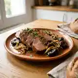 Rôti de porc fondant aux pruneaux caramélisés