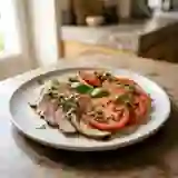 Rôti de porc aux tomates et basilic
