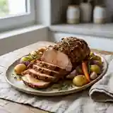 Rôti de porc mariné aux herbes et épices