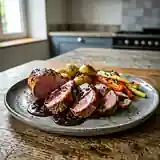 Rôti de porc tendre à la sauce venaison maison