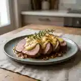 Rôti de veau fondant au brie crémeux : recette facile et gourmande