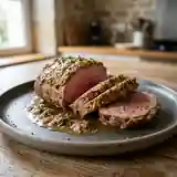 Rôti de veau savoureux au thon et anchois