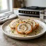 Roulade de lotte au saumon fumé et gingembre frais