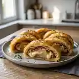 Roulé gourmand au jambon cru et fromage fondant