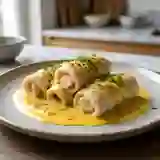 Roulés de sole fondants à la crème de safran