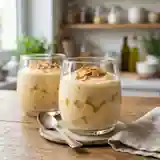Sabayon onctueux à la poire et aux amandes grillées