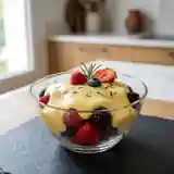 Sabayon onctueux aux fruits rouges et romarin frais