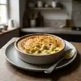 Sabayon onctueux aux poires et kiwis gratiné au four
