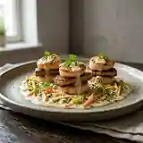 Saint-Jacques au foie gras et julienne fondante