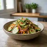 Salade aigre-douce thaïlandaise aux concombres fraîche et croquante