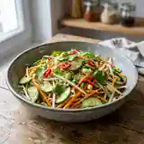 Salade asiatique de soja croquant aux saveurs fraîches