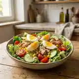 Salade complète thon et crudités croquantes