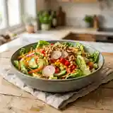 Salade Craquante et Colorée aux Légumes Frais