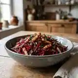 Salade croquante de betteraves crues aux lardons croustillants