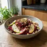 Salade croquante de betteraves, pommes et noix