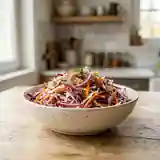 Salade croquante de choux rouge et blanc aux saveurs fraîches