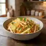Salade pomme, poireau et carotte au miel