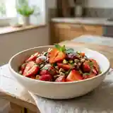 Salade de fraises à l'orientale fraîche et parfumée