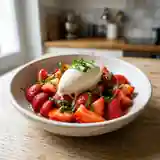 Salade de fraises glacée fraîche et gourmande