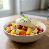Salade de fruits frais et mousse