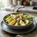 Salade de haddock fumé, pommes de terre fondantes