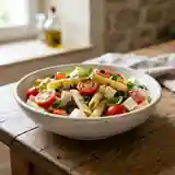 Salade de pâtes méditerranéenne fraîche et gourmande