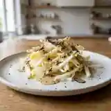 Salade d'endives croquante à la sauce chaude aux truffes